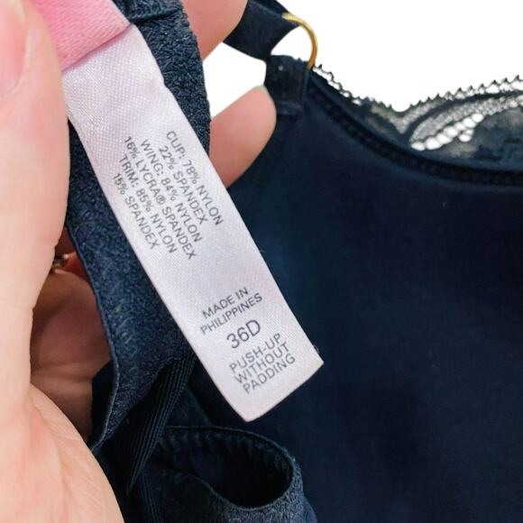 Victoria's Secret Very Sexy Black Lace PushUp without Padding 36D - Picture 7 of 10